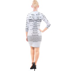 Quarter Sleeve Hood Bodycon Dress 