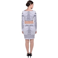 Long Sleeve Crop Top & Bodycon Skirt Set 
