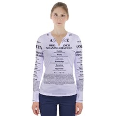 V-Neck Long Sleeve Top 