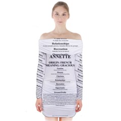Long Sleeve Off Shoulder Dress 