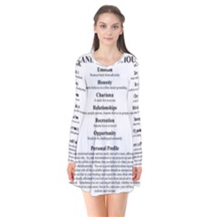 Long Sleeve V-neck Flare Dress 
