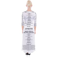 Quarter Sleeve Wrap Maxi Dress 