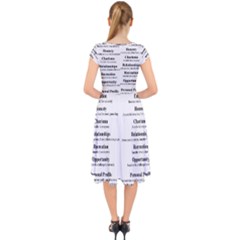 Cap Sleeve Front Wrap Midi Dress 