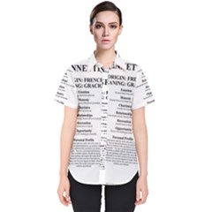 Women s Short Sleeve Shirt 