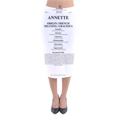 Velvet Midi Pencil Skirt 