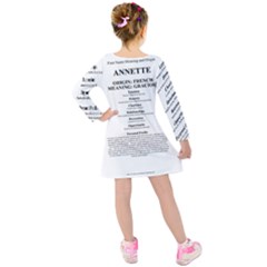 Kids  Long Sleeve Velvet Dress 