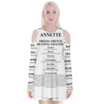 Annette Velvet Long Sleeve Shoulder Cutout Dress