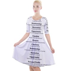 Quarter Sleeve A-Line Dress 