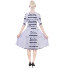 Quarter Sleeve A-Line Dress 