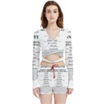 Annette Velvet Wrap Crop Top and Shorts Set