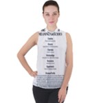Annette Mock Neck Chiffon Sleeveless Top