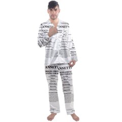 Men s Long Sleeve Satin Pajamas Set 