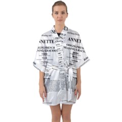 Half Sleeve Satin Kimono  