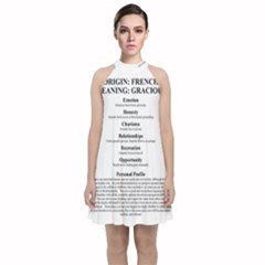 Velvet Halter Neckline Dress  