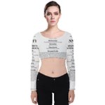 Annette Velvet Long Sleeve Crop Top