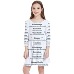 Kids  Quarter Sleeve Skater Dress 