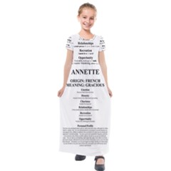 Kids  Short Sleeve Maxi Dress 