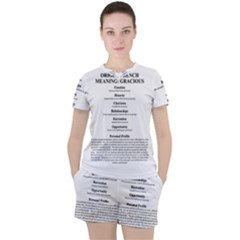 Women s Mesh T-Shirt and Shorts Set 