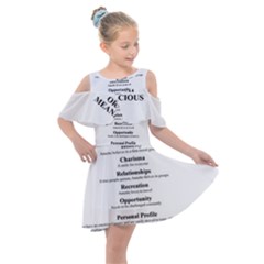 Kids  Shoulder Cutout Chiffon Dress 