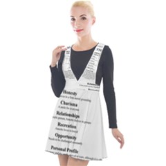 Plunge Pinafore Velour Dress 