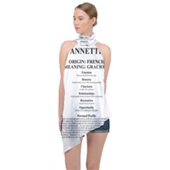 Halter Asymmetric Satin Top 