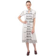 Keyhole Neckline Chiffon Dress 