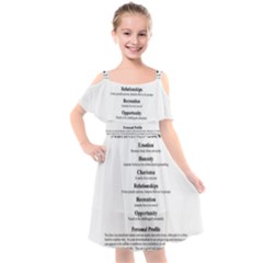 Kids  Cut Out Shoulders Chiffon Dress 