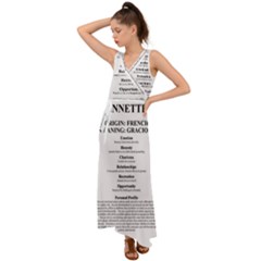 V-Neck Chiffon Maxi Dress 