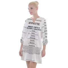 Open Neck Shift Dress 
