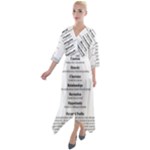 Annette Quarter Sleeve Wrap Front Maxi Dress