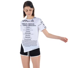 Asymmetrical Short Sleeve Sports T-Shirt 