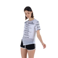 Asymmetrical Short Sleeve Sports T-Shirt 