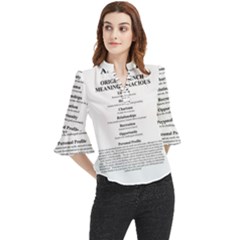 Loose Horn Sleeve Chiffon Blouse 