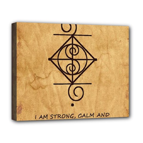 I Am Strong, Calm  And Protected By The Infinite Universe Deluxe Canvas 20  x 16  (Stretched) from ArtsNow.com