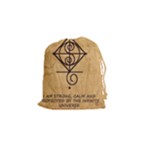 I Am Strong, Calm  And Protected By The Infinite Universe Drawstring Pouch (Small)