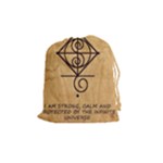 I Am Strong, Calm  And Protected By The Infinite Universe Drawstring Pouch (Medium)