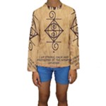 I Am Strong, Calm  And Protected By The Infinite Universe Kids  Long Sleeve Swimwear