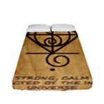 I Am Strong, Calm  And Protected By The Infinite Universe Fitted Sheet (Full/ Double Size)
