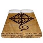 I Am Strong, Calm  And Protected By The Infinite Universe Fitted Sheet (King Size)