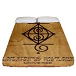 I Am Strong, Calm  And Protected By The Infinite Universe Fitted Sheet (California King Size)
