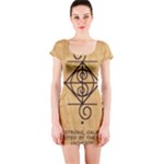 I Am Strong, Calm  And Protected By The Infinite Universe Short Sleeve Bodycon Dress