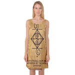 I Am Strong, Calm  And Protected By The Infinite Universe Sleeveless Satin Nightdress