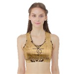 I Am Strong, Calm  And Protected By The Infinite Universe Sports Bra with Border