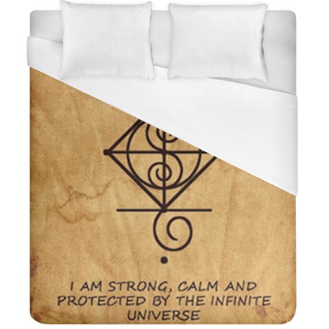 I Am Strong, Calm  And Protected By The Infinite Universe Duvet Cover (California King Size) from ArtsNow.com