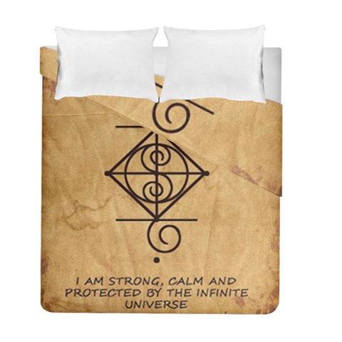 I Am Strong, Calm  And Protected By The Infinite Universe Duvet Cover Double Side (Full/ Double Size) from ArtsNow.com