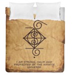 I Am Strong, Calm  And Protected By The Infinite Universe Duvet Cover Double Side (Queen Size)