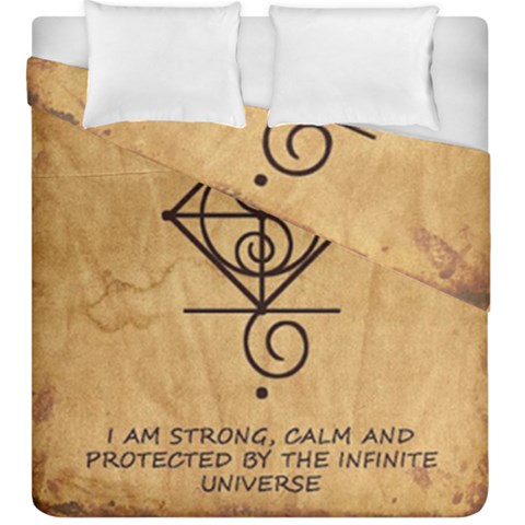 I Am Strong, Calm  And Protected By The Infinite Universe Duvet Cover Double Side (King Size) from ArtsNow.com