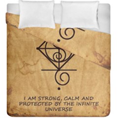 I Am Strong, Calm  And Protected By The Infinite Universe Duvet Cover Double Side (King Size) from ArtsNow.com
