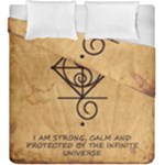 I Am Strong, Calm  And Protected By The Infinite Universe Duvet Cover Double Side (King Size)