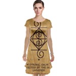 I Am Strong, Calm  And Protected By The Infinite Universe Cap Sleeve Nightdress